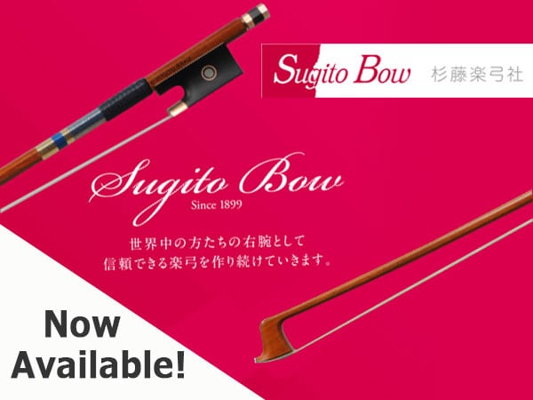 Stringed instrument bows from the domestic maker Sugito are now available!