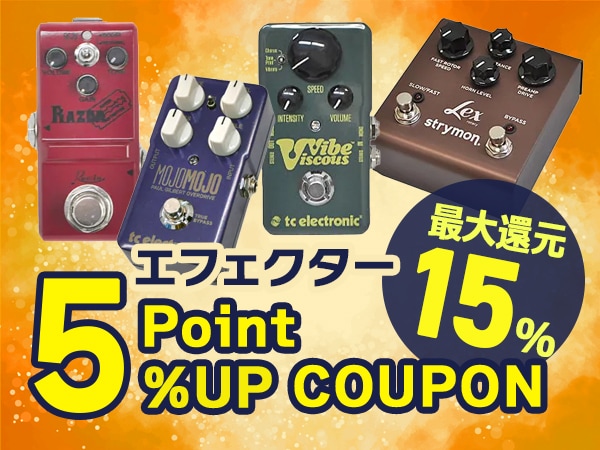 【最大15%還元】ギターエフェクター人気ブランド5%ポイントアップクーポン！