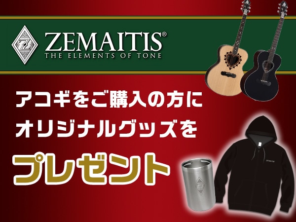 【期間限定】ZEMAITISのアコギを買ってオリジナルグッズをもらおう！