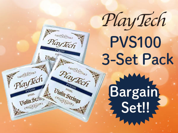 PLAYTECH's Violin Strings  PVS100 3-Set Pack  is a great deal!