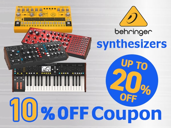 [Up to 20% back]  10% off coupon for BEHRINGER synthesizers!