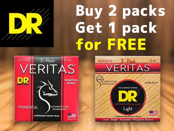 Limited Campaign period! DR Guitar Strings Buy 2 get one free Campaign!