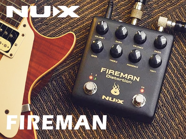 New "Fireman" distortion pedal for guitar from NUX