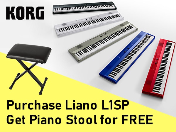 KORGの電子ピアノ「Liano L1SP」新色購入でピアノ椅子プレゼント！