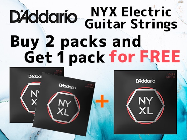 Only for July. DADDARIO NYXL electric guitar strings Buy 2, get one free!