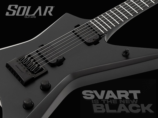 SOLAR GUITARS introduces the "SVART Series" guitars with a new finish!