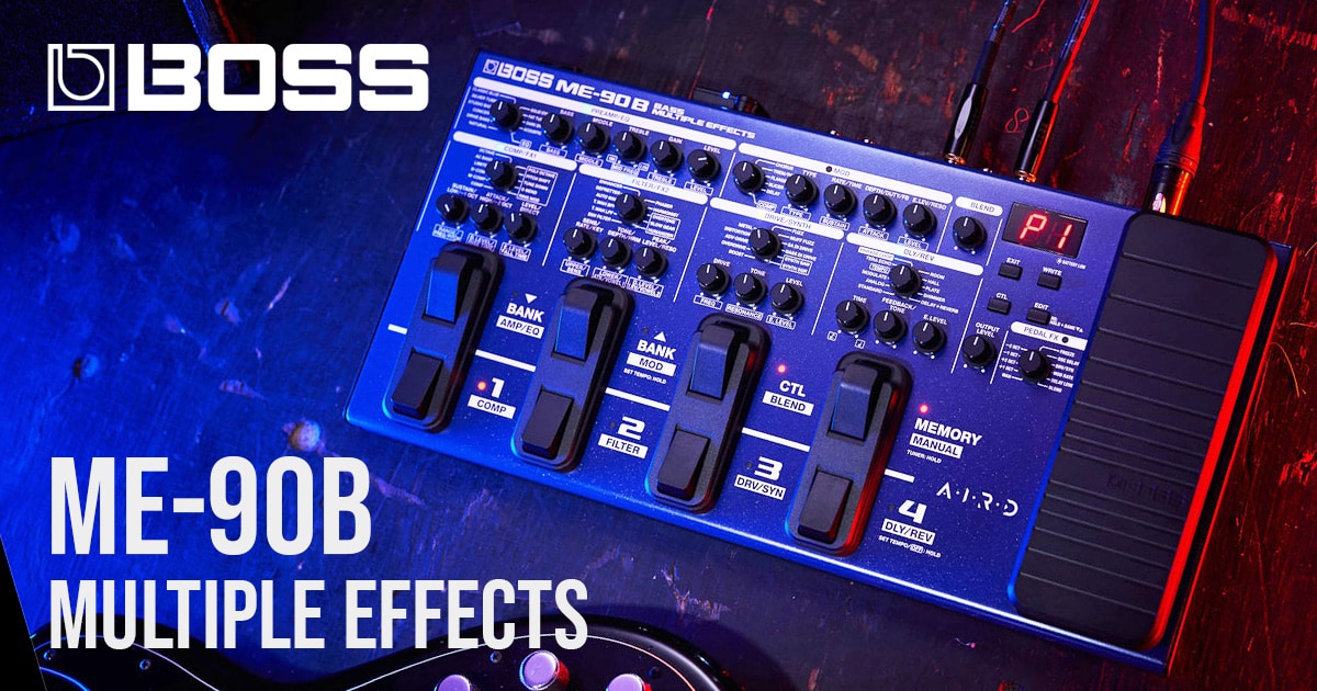 BOSSより、ベース用マルチエフェクター「ME-90B MULTIPLE EFFECTS」新