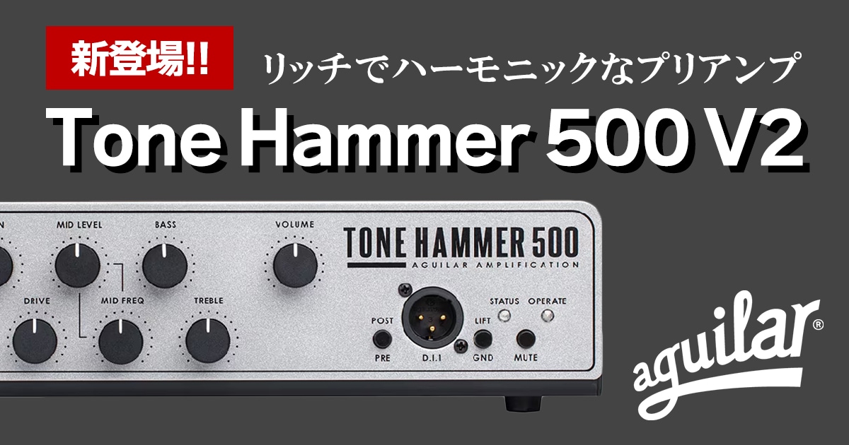 Aguilar Tone Hammer 500 ベース用アンプヘッド Tone Hammer 500 Bass Amp – Aguilar Shop