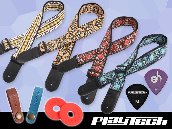 PLAYTECH New Products! Guitar straps & picks finally in stock!