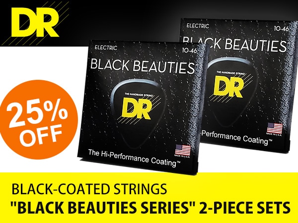 November Limited! 25% OFF Campaign for a set of 2 DR Black coated strings 