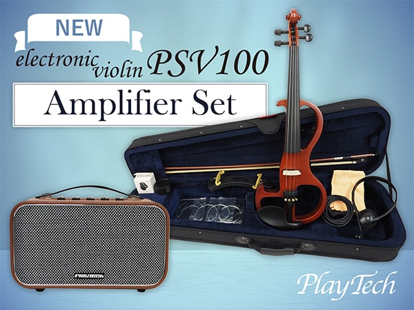 PLAYTECH has released a new set consisting of the PSV100 electronic violin and the JAMMER MINI amplifier!