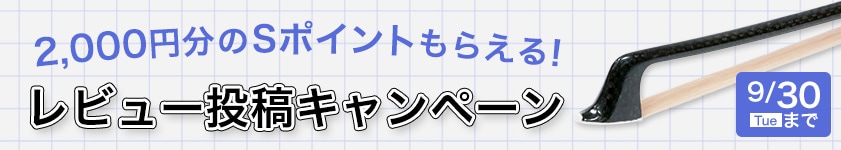 PLAYTECH カーボン製バイオリン弓「PCV100」レビュー投稿キャンペーン！