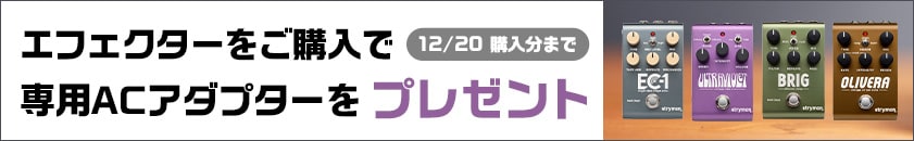 STRYMON専用ACアダプター プレゼントキャンペーン開催!
