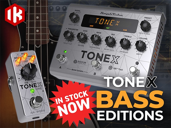 IK MULTIMEDIA Bass Multi-Effects Processors “TONE X Bass Edition” Now in Stock!