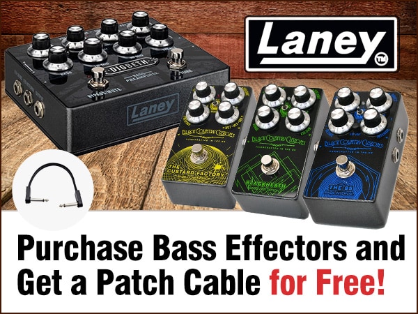 Purchase a Laney Bass Effector and Get a Patch Cable for Free!