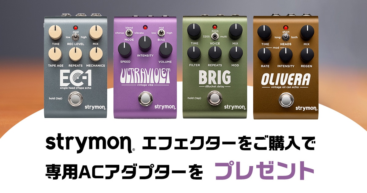 STRYMON専用ACアダプター プレゼントキャンペーン開催！｜サウンドハウス