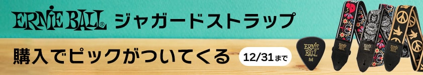 ERNIE BALLジャガードストラップを購入するとピックがついてくる！