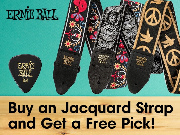 Buy an ERNIE BALL Jacquard Strap and Get a Free Pick!