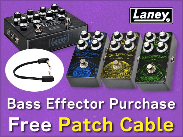 Purchase a Laney Bass Effect Pedal and Get a Patch Cable for Free!
