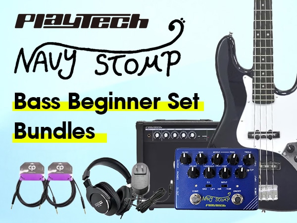 New Beginner Bass Bundles Featuring the Navy Stomp Preamp!