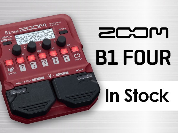 Infinite possibilities in a compact package. The long-awaited ZOOM B1 FOUR is finally in stock!