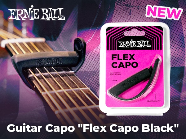 New from ERNIE BALL! Guitar Capo "Flex Capo Black"