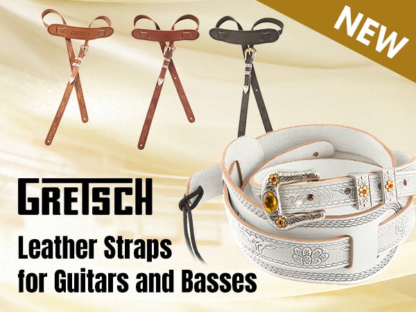 New Gretsch Leather Straps for Guitars and Basses Now Available!