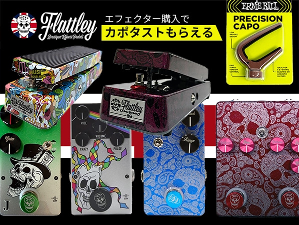 Flattley Guitar Pedalsのエフェクター購入でERNIE BALLの高機能カポタストをプレゼント！