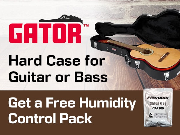Buy a GATOR Hard Case for Guitar or Bass and Get a Free Humidity Control Pack!