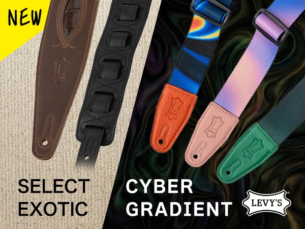 New products have arrived in the Levy's guitar and bass strap lineup!