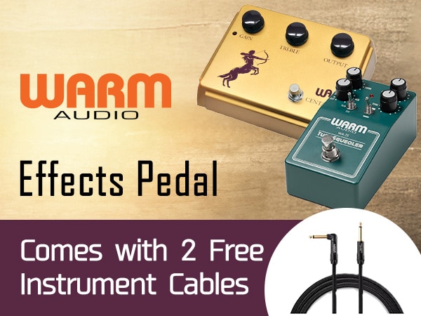 Buy a WARM AUDIO Effects Pedal and Get Two Instrument Cables for Free!