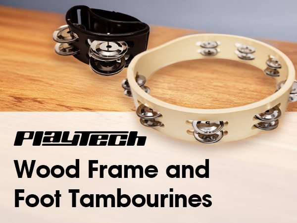 [New Product] Playtech Introduces Wood Frame and Foot Tambourines!