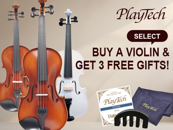 [Limited-Time Offer] Get a Mute, Set of Strings, and Cleaning Cloth When You Purchase a PLAYTECH Violin!
