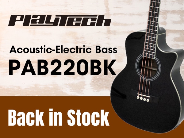 Back in Stock! PLAYTECH PAB220BK Acoustic-Electric Bass