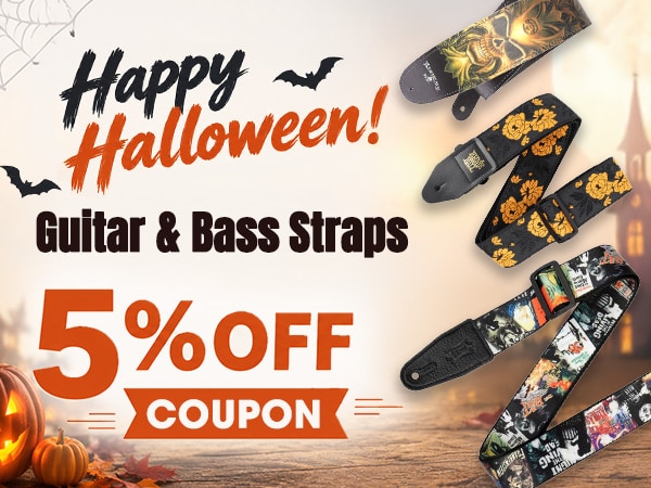 Happy Halloween! 5% OFF Coupon for Guitar & Bass Straps