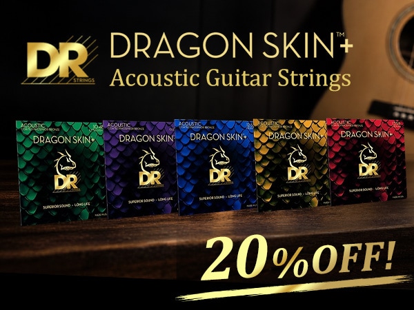 [October Special] Save 20% on DRAGON SKIN+, DR's Next-Generation Coated Acoustic Guitar Strings!