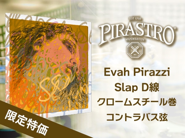 PIRASTRO「Evah Pirazzi Slap D線 クロームスチール巻」コントラバス弦が限定特価にて販売中！