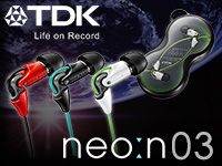 アニソン・ゲーム専用イヤホンTDK/neo:n 03が全色入荷！
