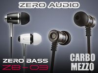 ZERO AUDIOハイレゾイヤホン「CARBO MEZZO」「ZERO BASS ZB-03」登場！