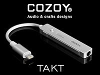 COZOYのLightning接続ポータブル・ヘッドホンアンプ「TAKT」取扱開始！
