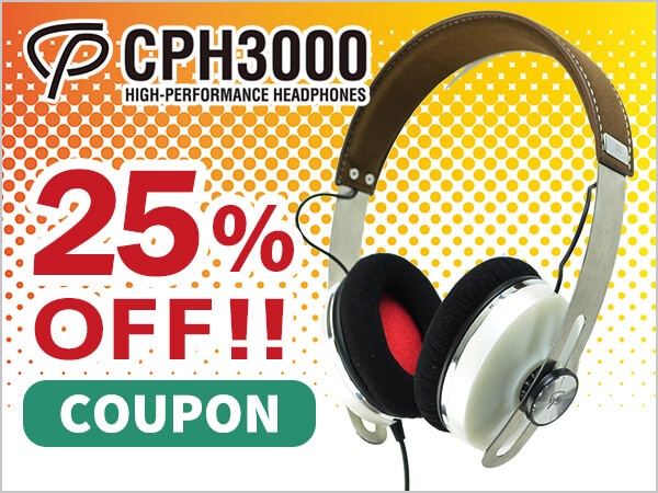 大人気ヘッドホンCPH3000 25％OFFクーポン！