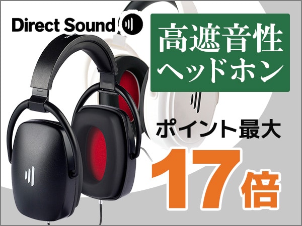 DIRECT SOUND高遮音性ヘッドホン ポイント最大17倍クーポン！