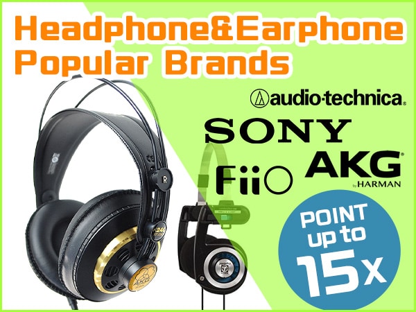 Coupon for up to 15% points for popular headphone & earphone brands!