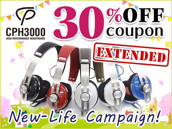 Popular CPH3000 headphones 30% OFF coupon validity date extension!