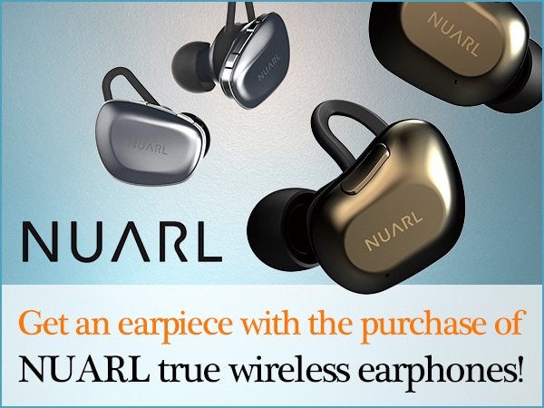 Get an exclusive earpiece with the purchase of NUARL true wireless earphones!