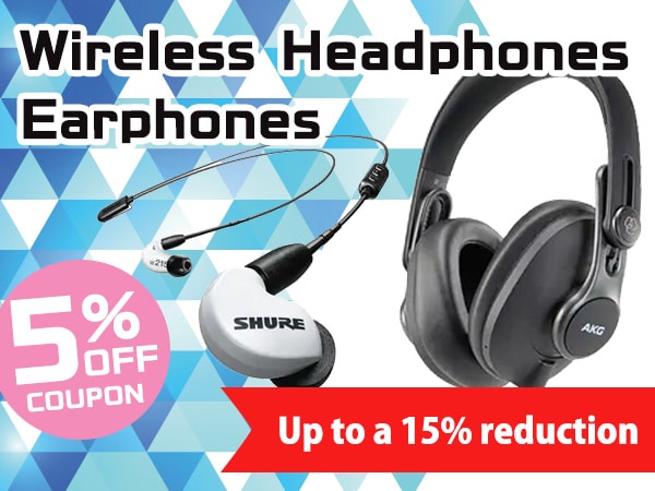 Up to a 15% reduction in price! Wireless headphones & earphones 5% OFF coupon!