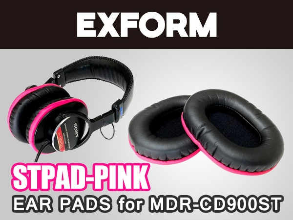 "ST PAD-PINK" ear pads for SONY/MDR-CD900ST released by EXFORM