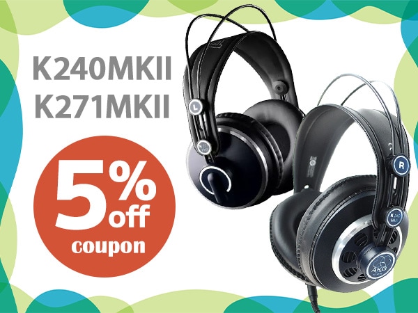 Limited time only! AKG popular monitor headphones K240MKII / K27MKII, 5% OFF coupon!