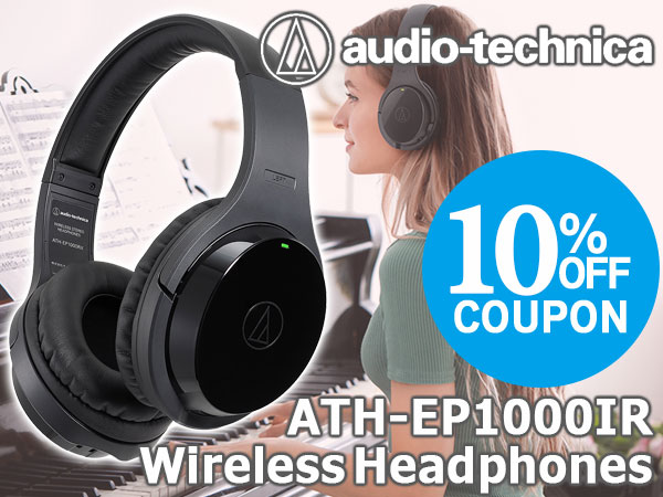 audio technica 10% OFF coupon for wireless headphones for musical instruments !!