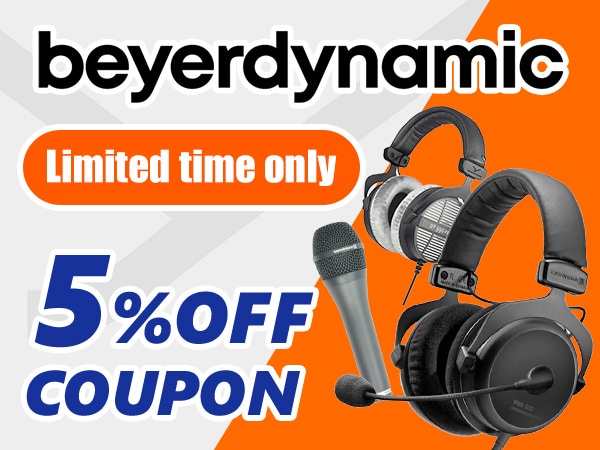 Limited time only! beyerdynamic 5% off coupon!